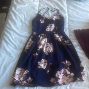 Dark purple floral dress